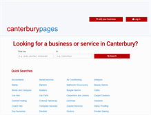 Tablet Screenshot of canterburypages.co.uk